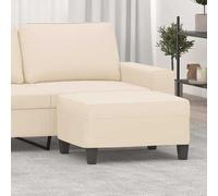 vidaXL Reposapiés beige, 70x55x41 cm, tejido de microfibra