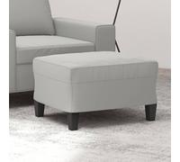 vidaXL Reposapiés tela de microfibra gris claro 60x50x41 cm