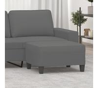 vidaXL Reposapiés tela de microfibra gris oscuro 70x55x41 cm
