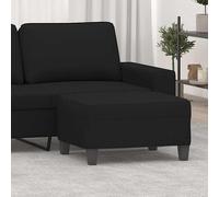 vidaXL Reposapiés tela de microfibra negro 70x55x41 cm