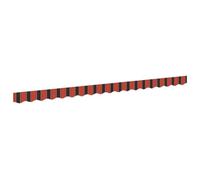 vidaXL Repuesto de volantes para toldo Naranja y Negro 380 x 20 cm