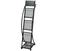 vidaXL Revistero 40x32x131 cm negro A4