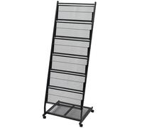 vidaXL Revistero 47,5x43x133 cm negro A4