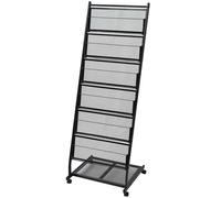 vidaXL Revistero 47,5x43x133 cm negro A4