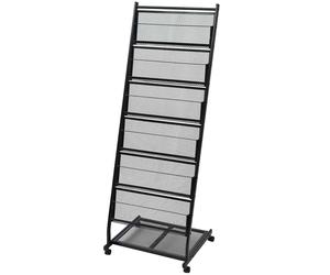 vidaXL Revistero 47,5x43x133 cm negro A4