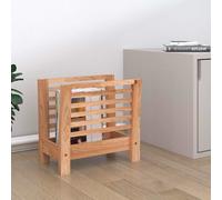 vidaXL Revistero de madera maciza nogal 40x26,5x38,5 cm