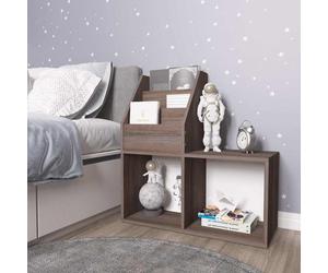 vidaXL Revistero de niños madera ingeniería gris y Sonoma 71x30x78,5cm