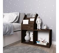 vidaXL Revistero de niños madera ingeniería roble ahumado 71x30x78,5cm