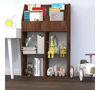 vidaXL Revistero niños madera contrachapada marrón roble 71x30x114 cm