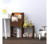 vidaXL Revistero niños madera contrachapada marrón roble 71x30x78,5 cm