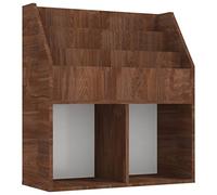 vidaXL Revistero para niños Madera contrachapada marrón roble 71x30x78,5 cm