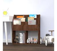 vidaXL Revistero niños madera contrachapada marrón roble 71x30x78,5 cm