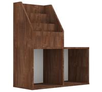 vidaXL Revistero niños Madera contrachapada marrón Roble 71x30x78,5 cm, revistero para niños, librería Infantil, estantería Infantil, librería