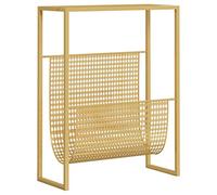 vidaXL Revistero organizador Estantería para revistas - Acero dorado 35x15x45 cm