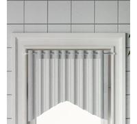 vidaXL Rieles de cortina 2 uds aluminio blanco y plateado 40-60 cm