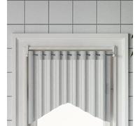 vidaXL Rieles de cortina 2 uds aluminio blanco y plateado 40-60 cm