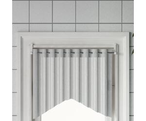 vidaXL Rieles de cortina 2 uds aluminio blanco y plateado 40-60 cm