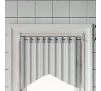 vidaXL Rieles de cortina 2 uds aluminio blanco y plateado 60-105 cm