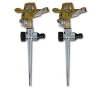 vidaXL Rociador Impulso De Zinc De Riego Del Jardín Con Encaje De Metal 2 Pcs