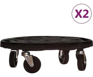 vidaXL Rodillos para plantas, 2 unidades, diámetro de 40 cm, color , capacidad de 275 kg