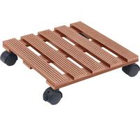 vidaXL Rodillos para plantas, juego de 4 unidades, color marrón, 30x30x7,5 cm, material WPC