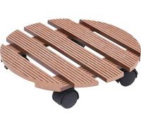 vidaXL Rodillos para plantas, juego de 4 unidades, color marrón, diámetro 30 cm, profundidad 7,5 cm, material WPC