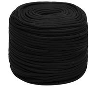 vidaXL Rollo de cuerda de barco trenzada línea poliéster 8 mmx50 m en color Blanco/Negro