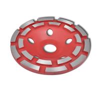 vidaXL Rueda Amoladora de Copa Doble Hilera Acero Taza Disco Abrasivo Dimensiones 125 mm, 180 mm