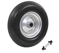 vidaXL Rueda de carretilla con eje macizo PU 4.00-8 390 mm