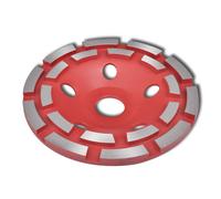 vidaXL Rueda de lijado copa diamante doble fila 125 mm