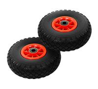 vidaXL Ruedas de carrito de sacos 2 uds PU macizo 3.00-4 260x85 mm