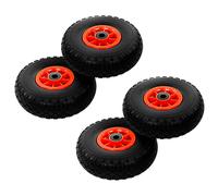 vidaXL Ruedas de carrito de sacos 4 uds PU macizo 3.00-4 260x85 mm