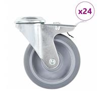 vidaXL Ruedas Giratorias Agujero Pasador y Frenos Dobles 100mm Almacén Útil Cantidad 4 unidades, 8 unidades, 12 unidades y mas