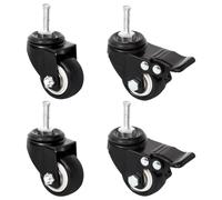vidaXL Ruedas para macetero 4 unidades hierro negro 8x3,5x8 cm
