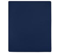 vidaXL Sábanas bajeras jersey 2 uds algodón azul marino 100x200 cm
