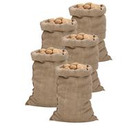 vidaXL Sacos de yute 5 unidades 60x105 cm 100% yute 340 g/m²