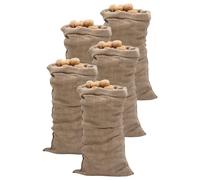 vidaXL Sacos de yute 5 unidades 65x135 cm 100% yute 220 g/m²