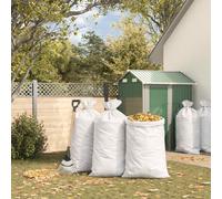 vidaXL Sacos tejidas 10 pcs Blanco 100 x 150 cm PP