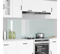 vidaXL Salpicadero de cocina 2 uds. Blanco 90 x 60 cm vidrio templado
