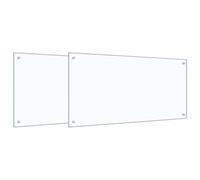 vidaXL Salpicadero de Cocina 2 uds. Transparente 100 x 50 cm