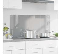 vidaXL Salpicadero de cocina Gris Claro 100 x 50 cm vidrio templado