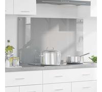 vidaXL Salpicadero de cocina Gris Claro 100 x 60 cm vidrio templado