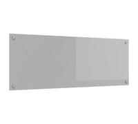 vidaXL Panel protector para cocina, gris claro, 110 x 40 cm, vidrio templado