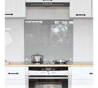 vidaXL Salpicadero de cocina Gris Claro 70 x 60 cm vidrio templado