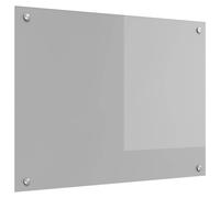 vidaXL Salpicadero de cocina Gris Claro 80 x 60 cm vidrio templado