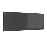 vidaXL Salpicadero de cocina Gris oscuro 110 x 40 cm vidrio templado