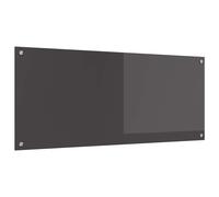 vidaXL Salpicadero de Cocina Gris Oscuro 120 x 50 x 0,6 cm, Recubrimiento Moderno para Cocina, Panel de Vidrio Resistente al Calor, Mejora Elegante y Minimalista