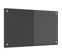 vidaXL Salpicadero de cocina Gris oscuro 70 x 40 cm vidrio templado