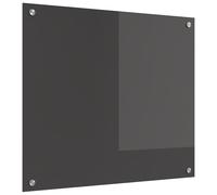 vidaXL Salpicadero de cocina Gris oscuro 70x60x0,6 cm Vidrio templado resistente al calor