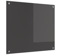 vidaXL Salpicadero de cocina Gris oscuro 70x60x0,6 cm Vidrio templado resistente al calor
